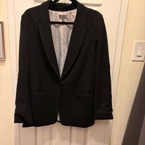 One by Chapter One Classic Black Blazer – Single Button, Lined, Size L
